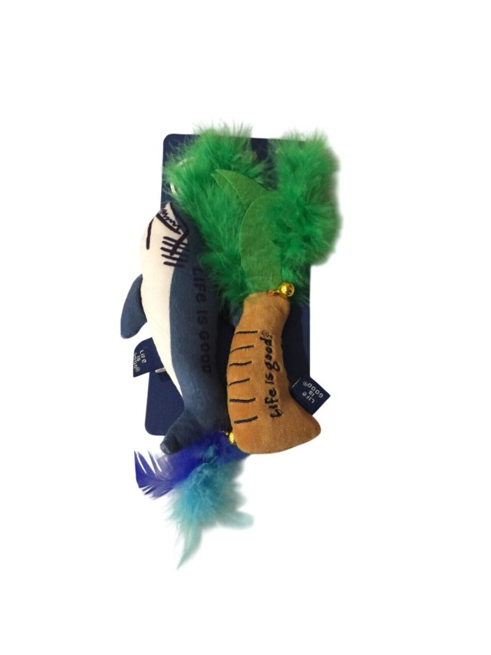 Life is Good 2 Pack Cat Toys Feathers Crinkle Catnip Fish Tree